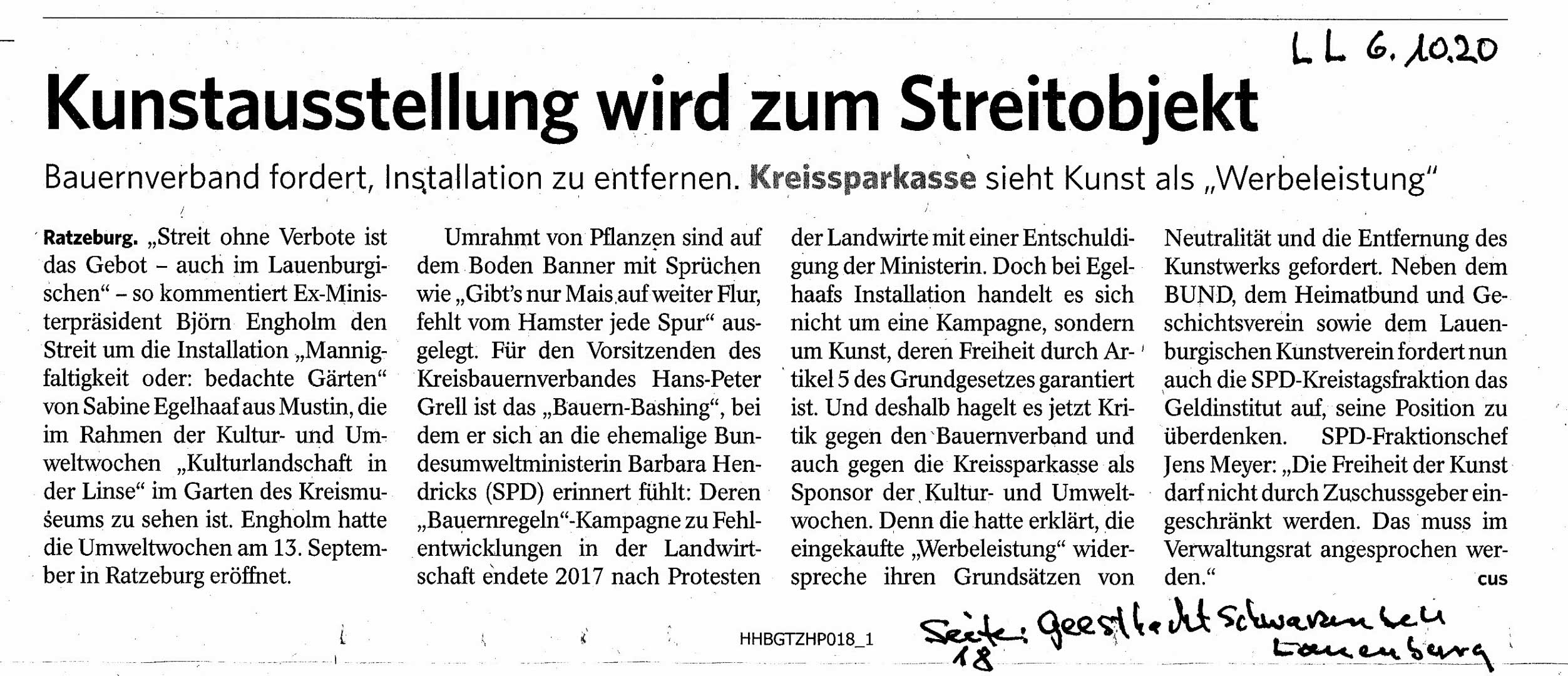 Lauenburgische Landeszeitung On Fire